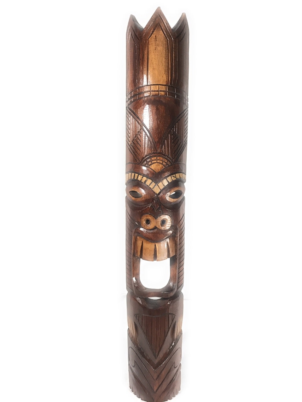 Lucky Tiki Mask 40" - Hand Carved Lokahi Tiki | #bag15040100 Lucky Tiki Mask 40" - Hand Carved Lokahi Tiki | #bag15040100